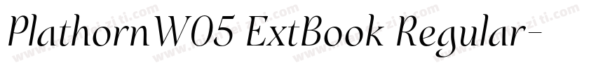 PlathornW05 ExtBook Regular字体转换